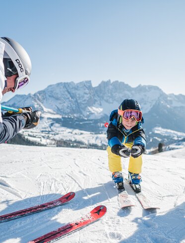 Skifahren mit Kinder in Carezza | © Carezza Dolomites/Harald Wisthaler