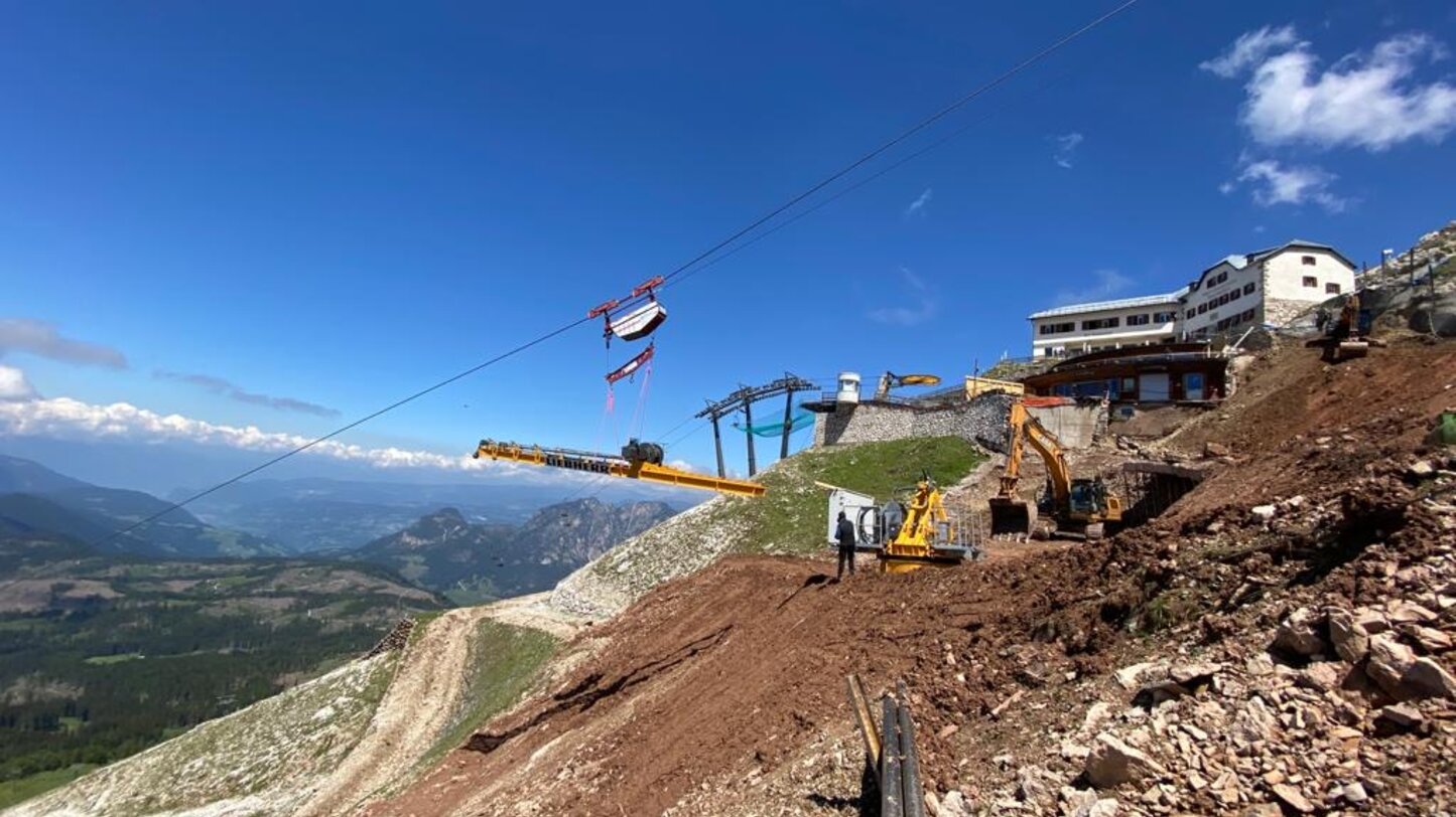 Baustelle Kabinenbahn König Laurin Carezza | © Carezza Dolomites