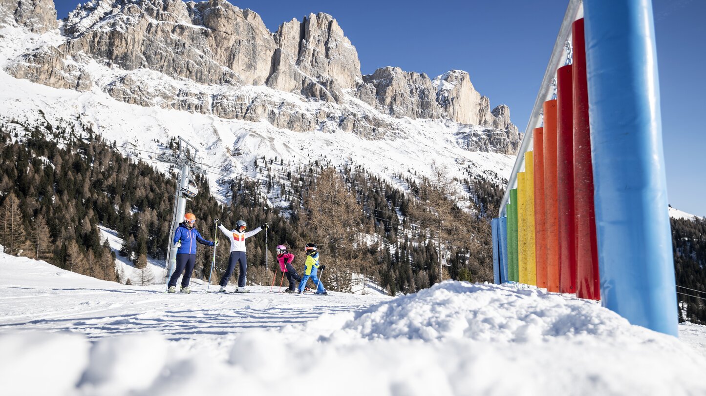 Familie Skifahren Berg Rosengarten Schnee | © IDM Südtirol Alex Filz