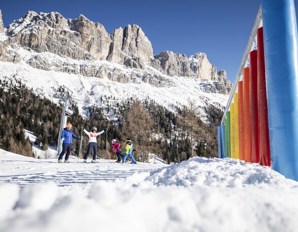Famiglia sci montagna Catinaccio neve | © IDM Südtirol Alex Filz