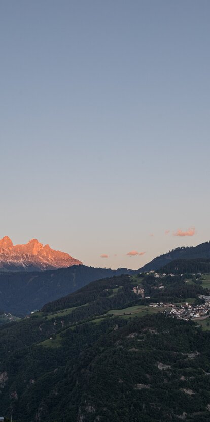 Rosengarten and Latemar evening mood Collepietra/Steinegg | © Alfred Tschager