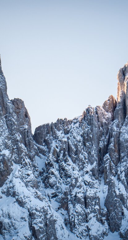 Snowy Latemar towers | © Alexandra Näckler