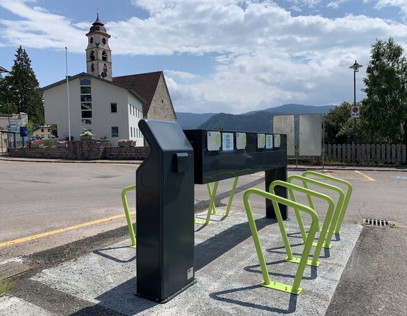 E-Bike charging station in Deutschnofen/Nova Ponente