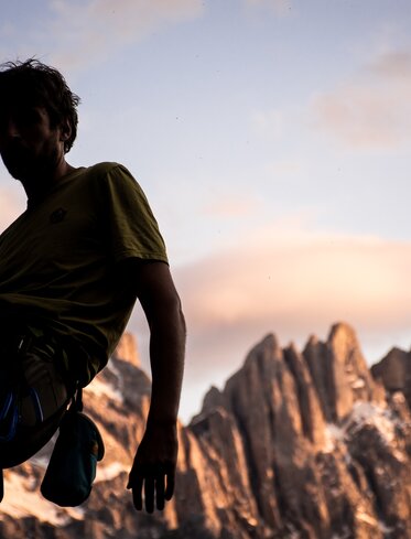 Sport Climbing, Evening Red, Latemar | © Alexandra Näckler