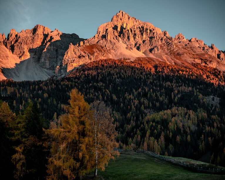 Eggentaler Horn Evening Glow Autumn | © Gabriel Eisath