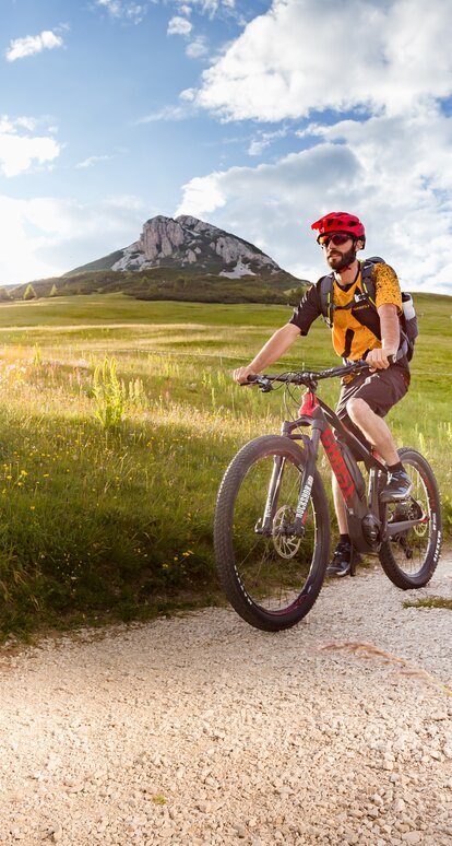 Mountain bike, Corno Bianco, tramonto | © Eggental Tourismus/Jens Staudt