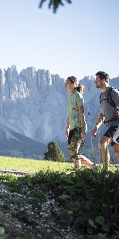 Wanderung im Herbst mit Blick auf Latemar | © Alex Filz