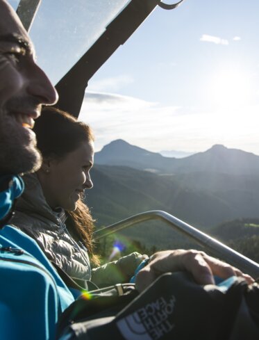 Lift ride chairlift Oberholz - Obereggen | © Helmuth Rier