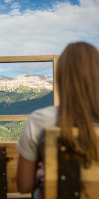 View to the Rosengarten - mountain cinema Eggental | © Alfred Tschager