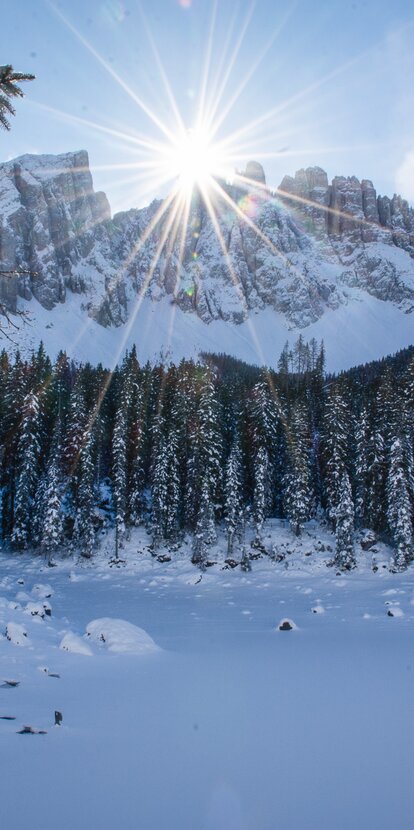 Zugefrorener Karer See Sonneneinstrahlung Winter | © Alexandra Näckler