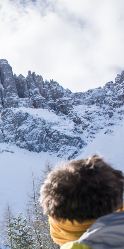 Winterwandern am Fuße des Latemars | © Alexandra Näckler