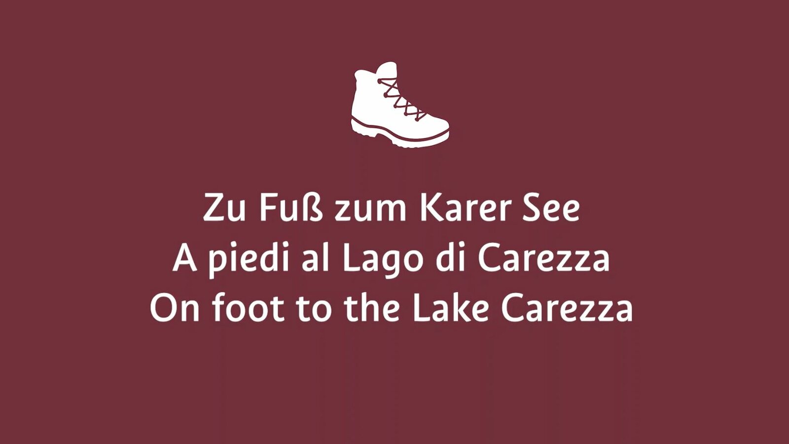 Starting image Video on foot to Lake Carezza | © Eggental Tourismus