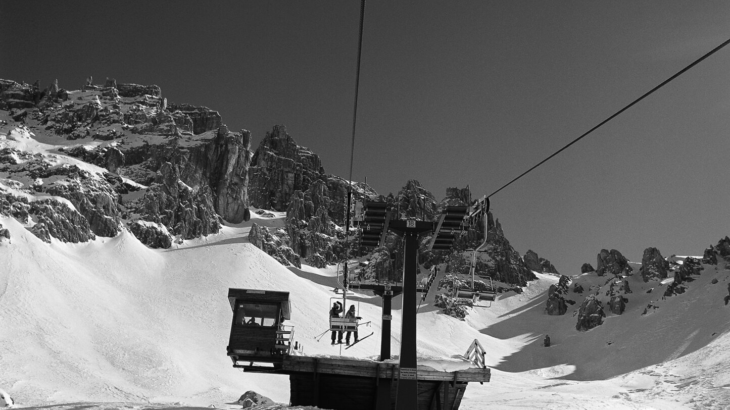 Vergangenheit Sessellift Winter Berge | © Ph. Obereggen AG.Spa